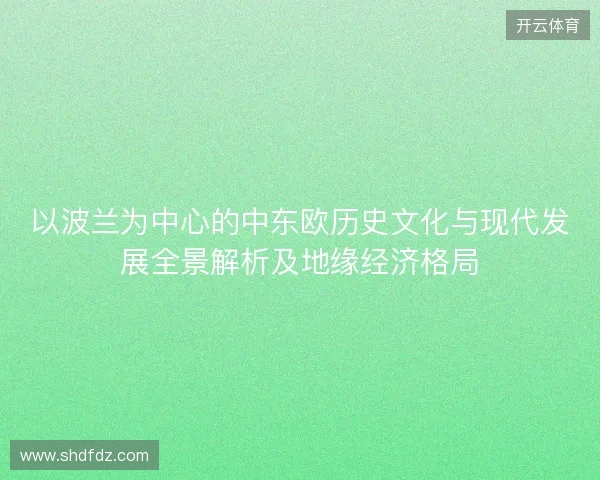 以波兰为中心的中东欧历史文化与现代发展全景解析及地缘经济格局 以波兰为中心的中东欧历史文化与现代发展全景解析及地缘经济格局